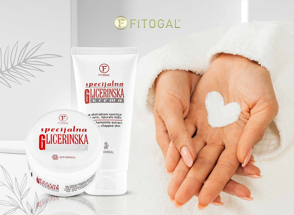 Fitogal specijalna glicerinska krema, originalni baner sa rukama