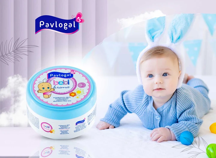 Pavlogal mast za negu beba, uz fotografiju bebe
